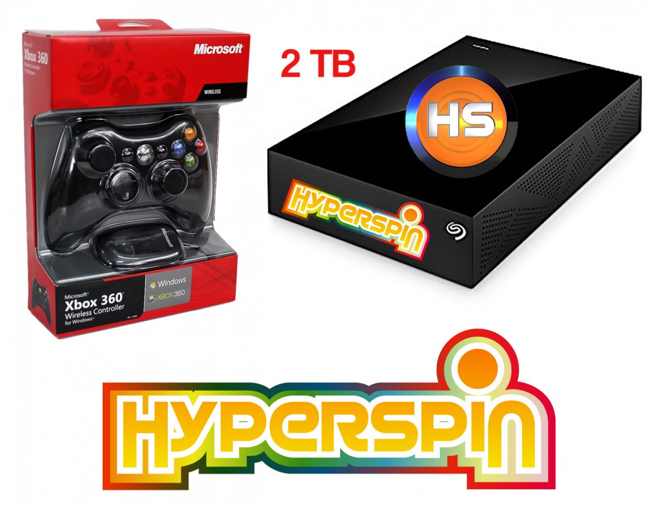 Hyperspin +90 Systems 2TB External HDD